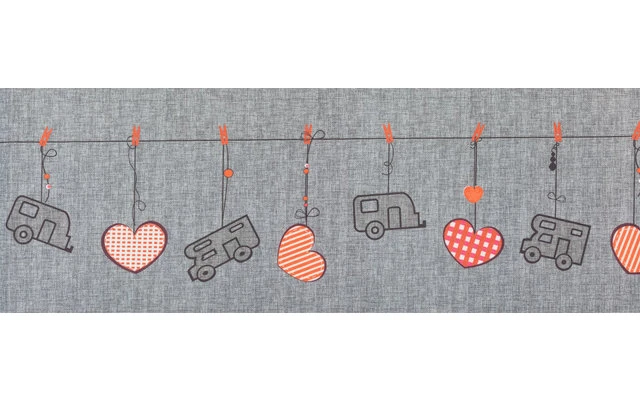 Arisol Teppich-Läufer Herzmotiv Grau 3 Arisol Teppich-Läufer Herzmotiv Grau