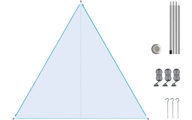 Bent Canvas Plain Set Tarp Hawaiian Ocean / Zipper Orange 4 Bent Canvas Plain Set Tarp Hawaiian Ocean / Zipper Orange – Bild 2