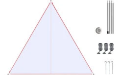 Bent Canvas Plain Set Tarp Barbados Cherry / Zipper Black -Outwell || High Peak || Robens Verkaufsgeschäft 251467 1777552 4