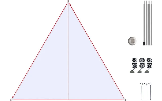 Bent Canvas Plain Set Tarp White / Zipper Light Blue 7 Bent Canvas Plain Set Tarp White / Zipper Light Blue – Bild 5