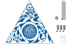 Bent Canvas Allover Set Tarp Caribbean Stripe Hawaii / Zipper Light Blue -Outwell || High Peak || Robens Verkaufsgeschäft 251485 1778700 1