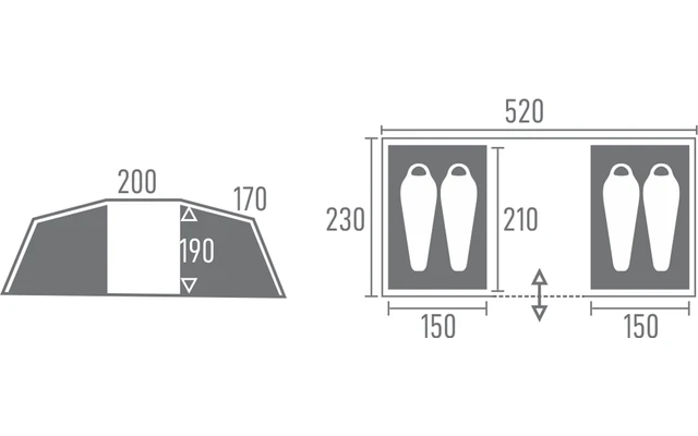 Tambu Bara Vis à Vis 4 Personen Familien Zelt Navy Blau 3 Tambu Bara Vis à Vis 4 Personen Familien Zelt Navy Blau