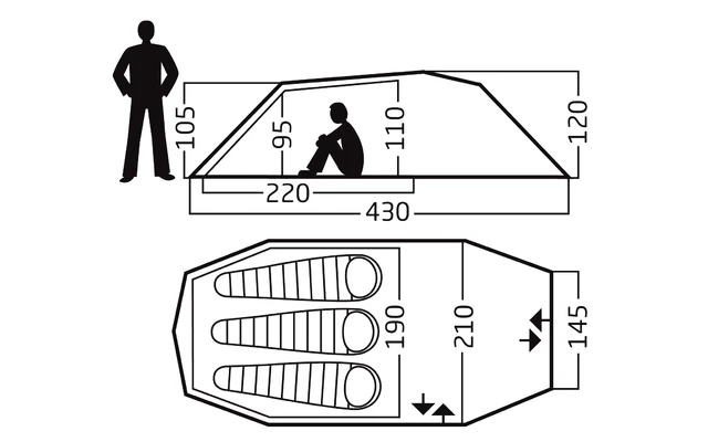 Nordisk Oppland 3 PU Trekkingzelt Für 3 Personen Dark Olive 6 Nordisk Oppland 3 PU Trekkingzelt Für 3 Personen Dark Olive – Bild 4