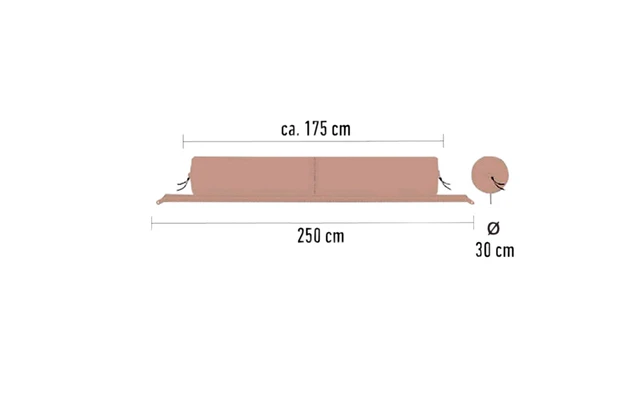 Bent Verbindbare Kissenrolle Zip Lounger XL 175 X 30 Cm Türkis 5 Bent Verbindbare Kissenrolle Zip Lounger XL 175 X 30 Cm Türkis – Bild 3