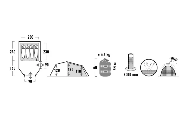 High Peak Zelt Goshawk 4 Tunnelzelt 8 High Peak Zelt Goshawk 4 Tunnelzelt – Bild 6