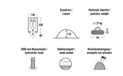 High Peak Kingfisher 2 Leichtgewichtiges Kuppelzelt 220 X 140 Cm -Outwell || High Peak || Robens Verkaufsgeschäft 809855 5283224